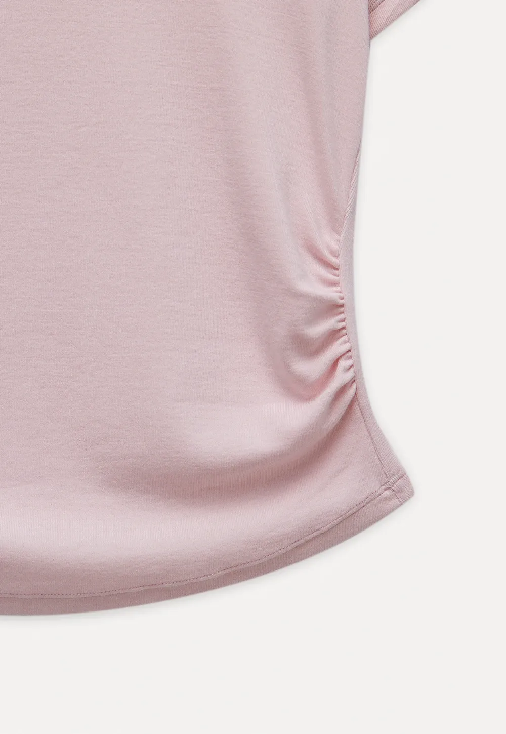 Ruched Slim Fit Short Sleeve Tee