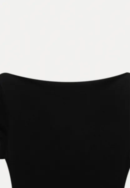 Women’s Colorblock Boat Neck A-Line Midi Dress