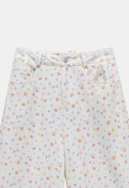 Women’s Pastel Floral Wide-Leg Pants