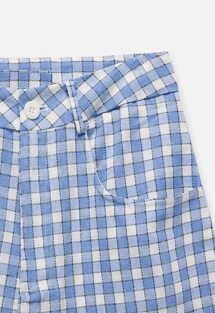 Women’s Gingham Wide-Leg Pants