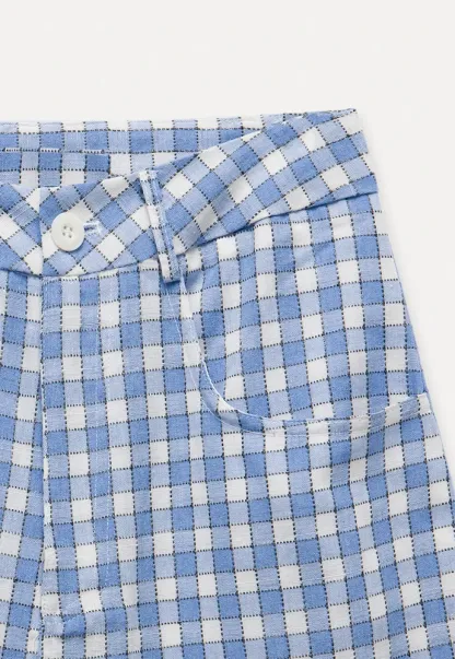 Women’s Gingham Wide-Leg Pants