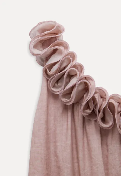 Women’s One Shoulder Ruffle Sleeveless Top