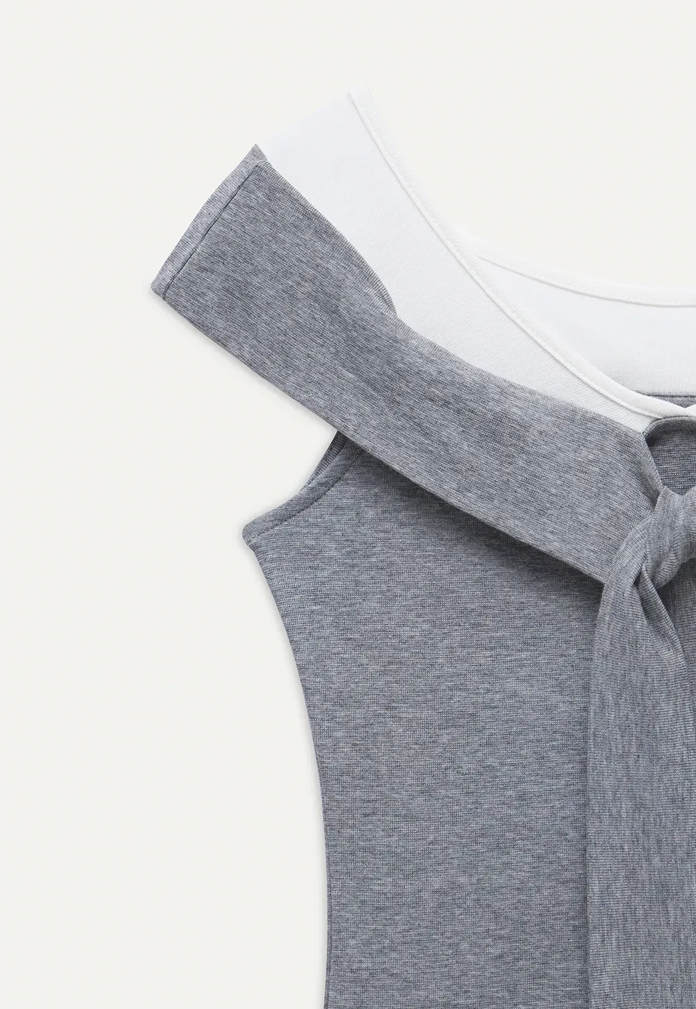 Layered Look Knit Tank with Back Tie