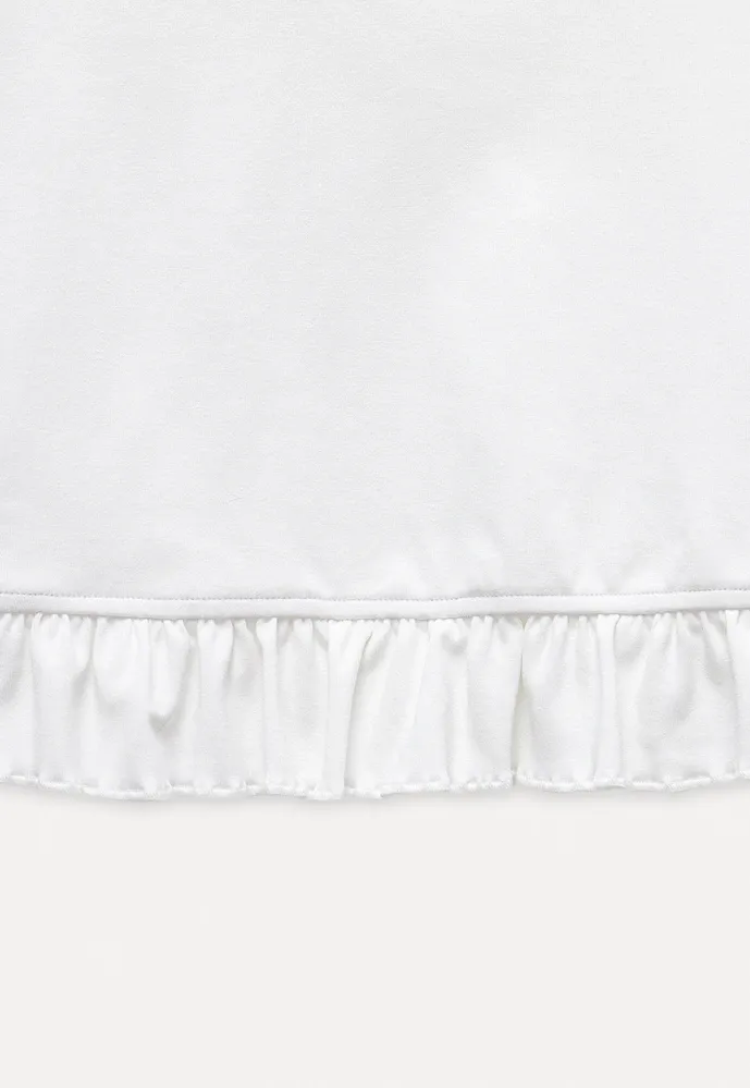 Women’s Sailor Collar Ruffle Hem Short-Sleeve Tee