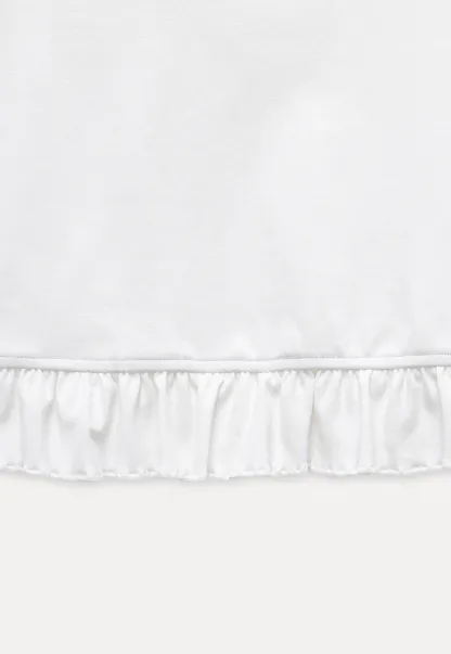 Women’s Sailor Collar Ruffle Hem Short-Sleeve Tee