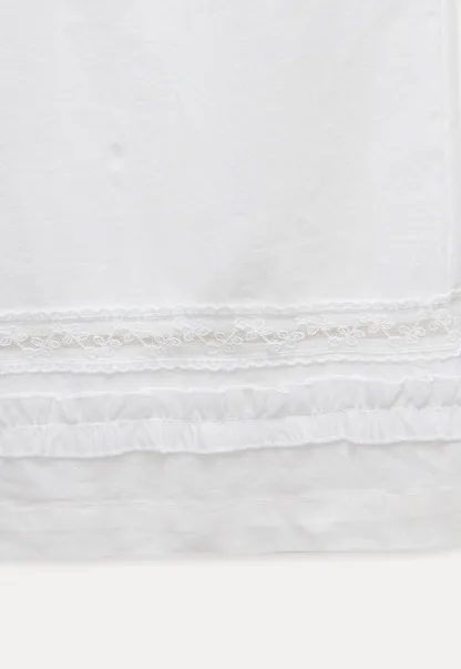 Wide Leg Lace Trim Pants