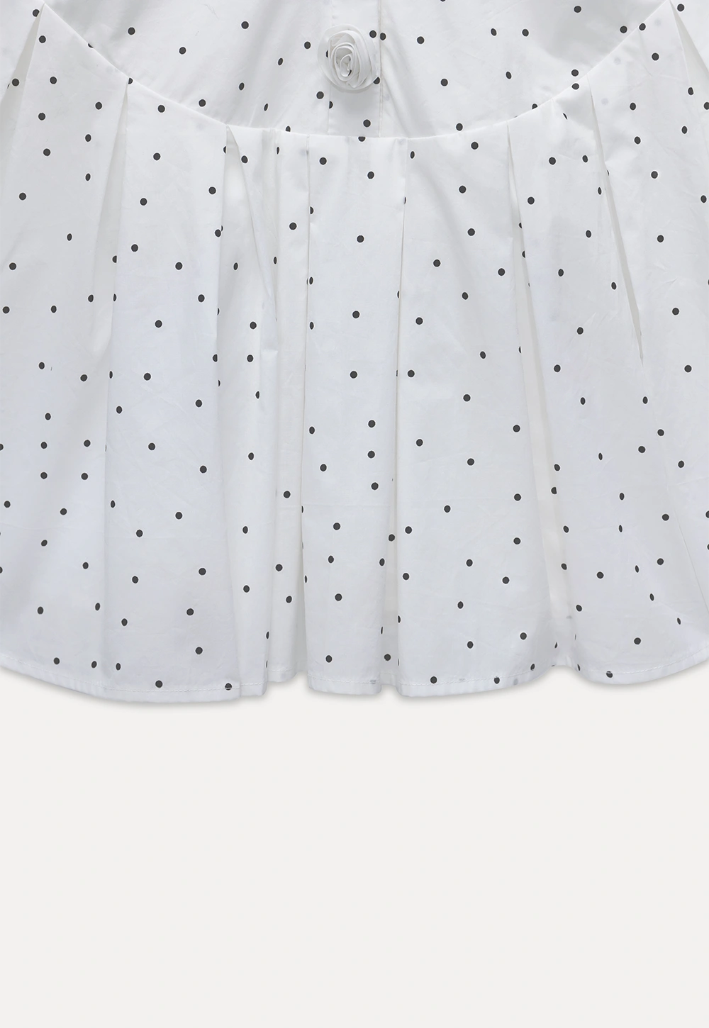 Women’s Polka Dot Ruched Button Mini Dress