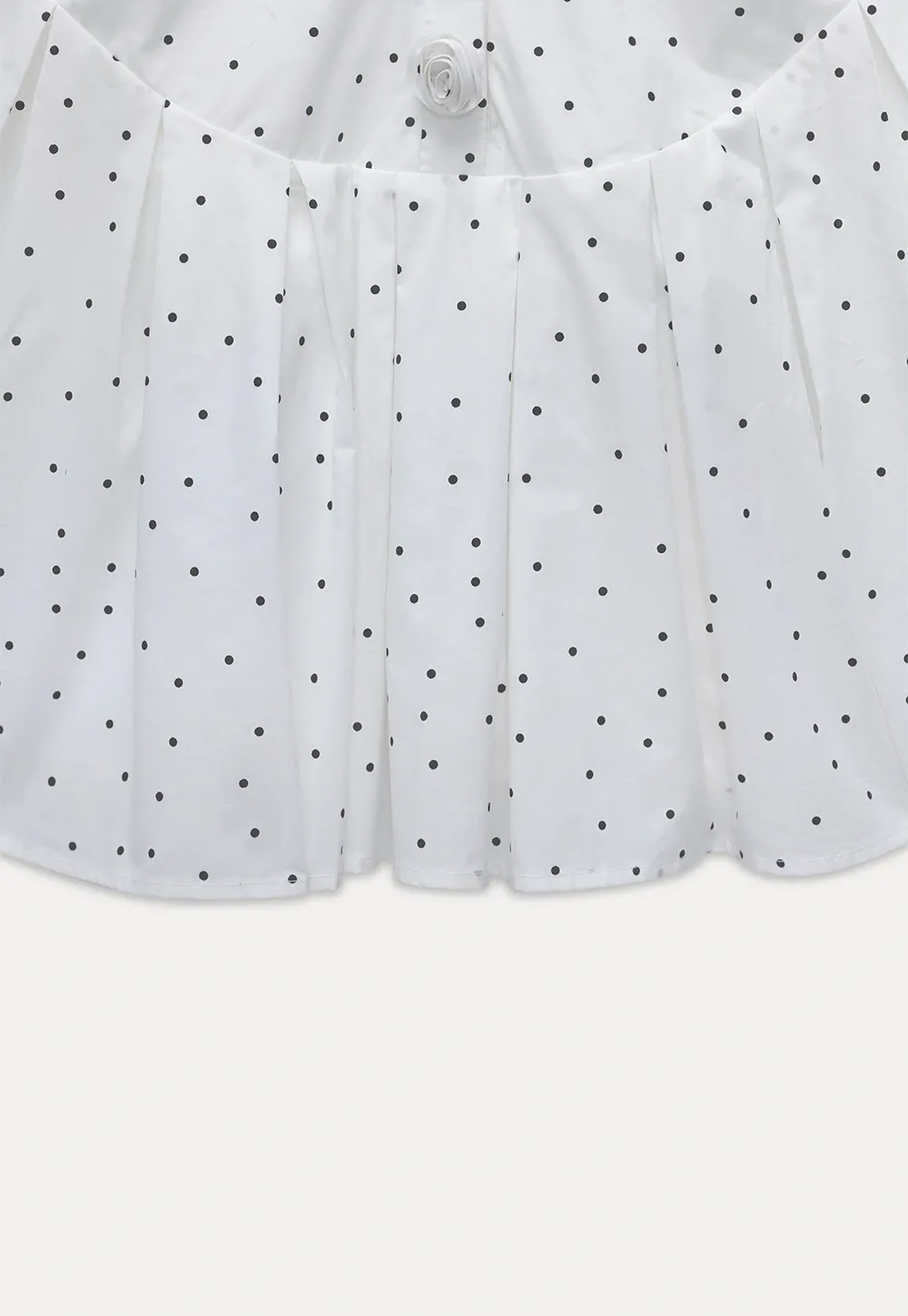 Women’s Polka Dot Ruched Button Mini Dress