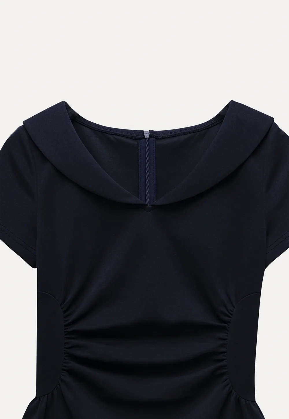 Women’s Sailor Collar Ruched Mini Dress