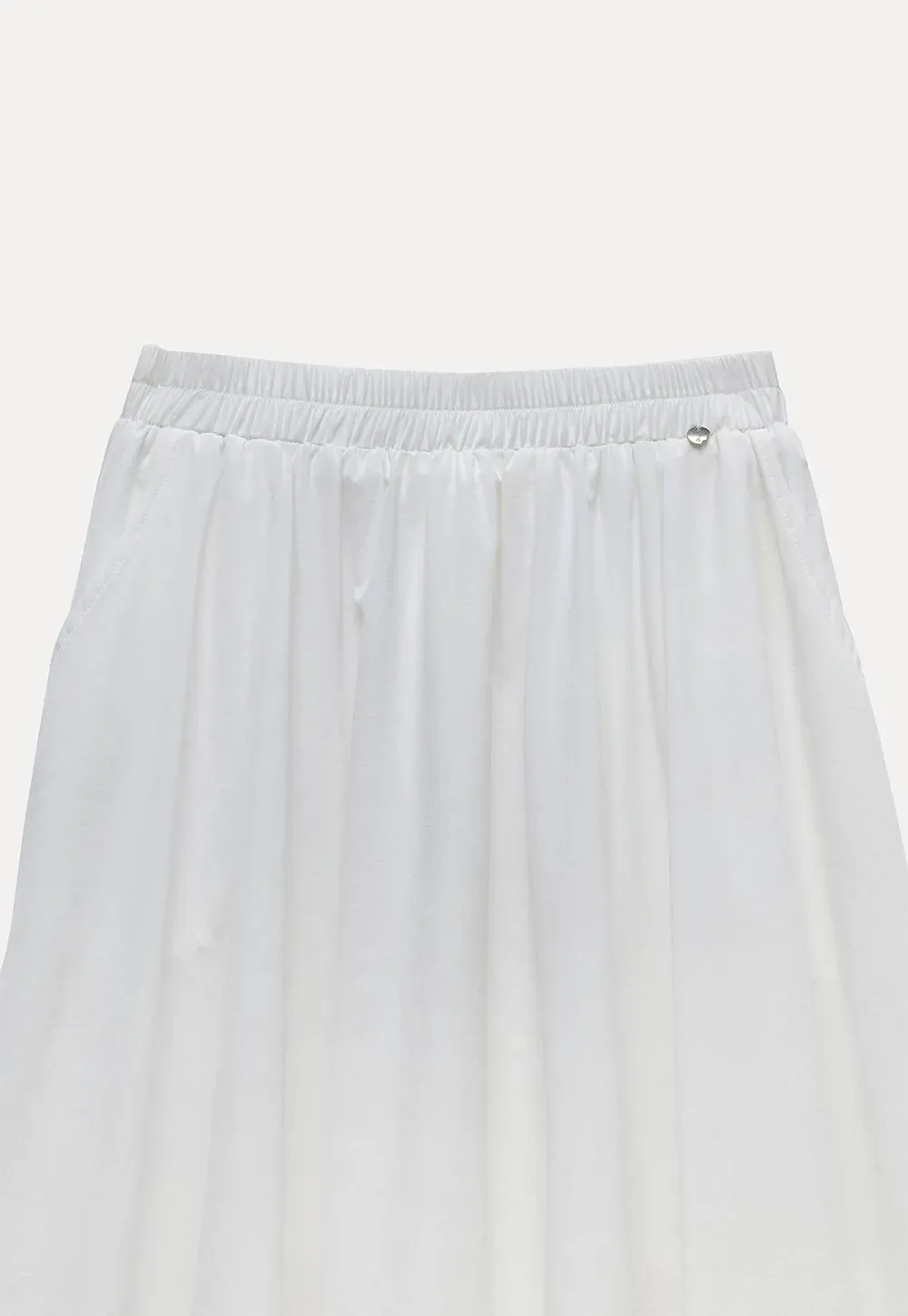 Flowy Elastic Waist Midi Skirt