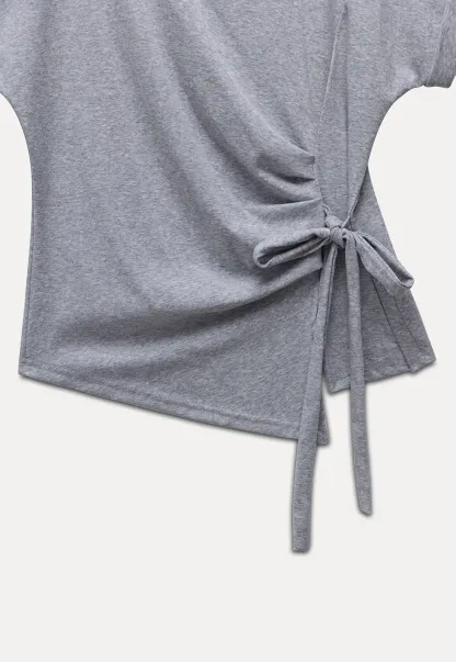 Asymmetric Side Tie Tee