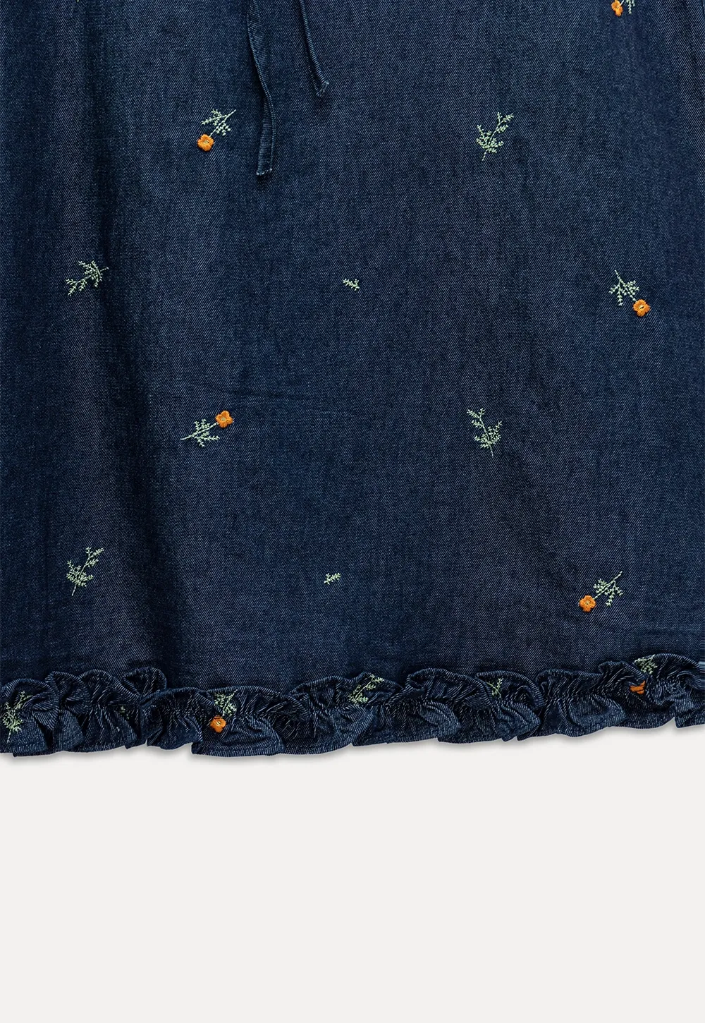 Flutter-Sleeve Floral Tie-Front Mini Dress