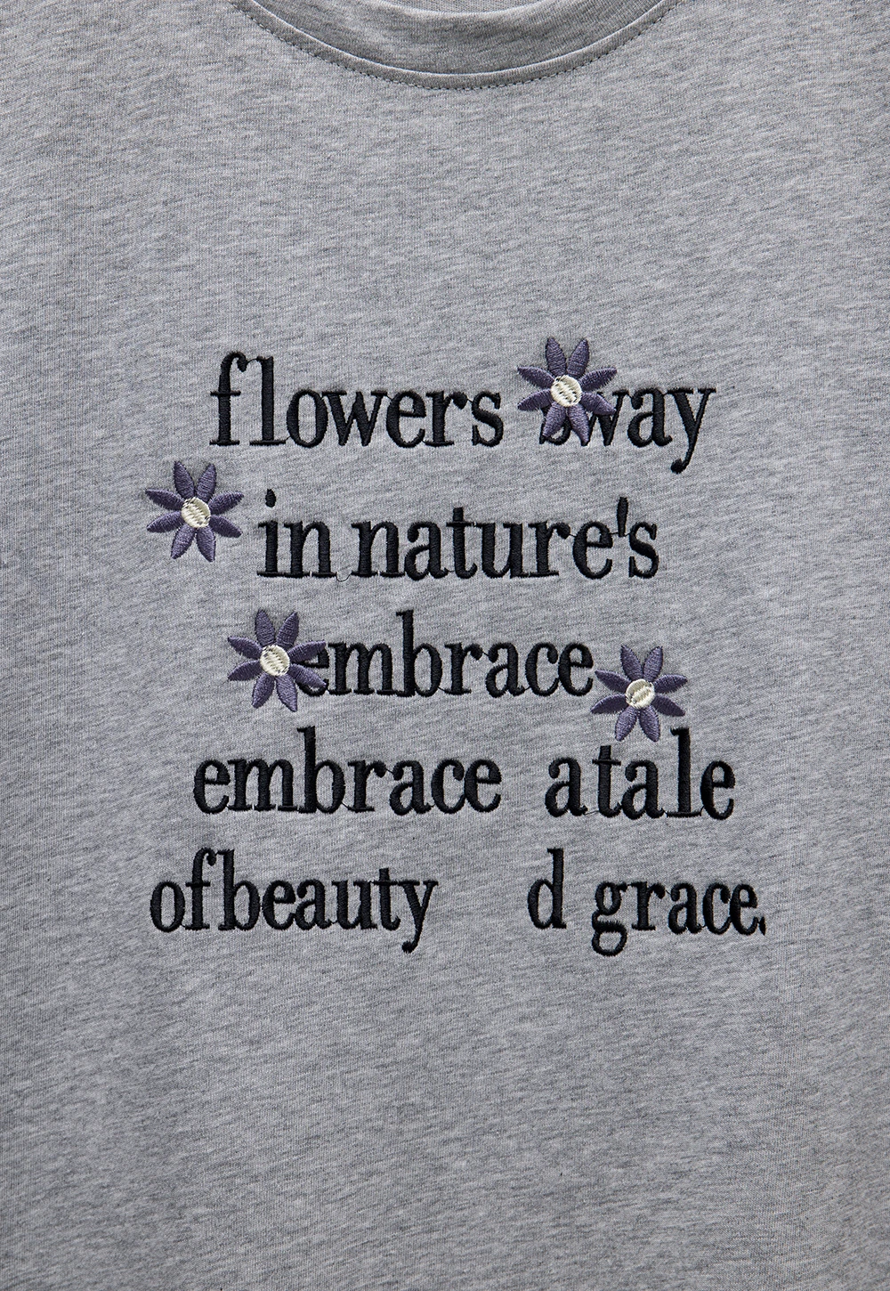 Women’s Graphic T-Shirt with Floral Letter Print