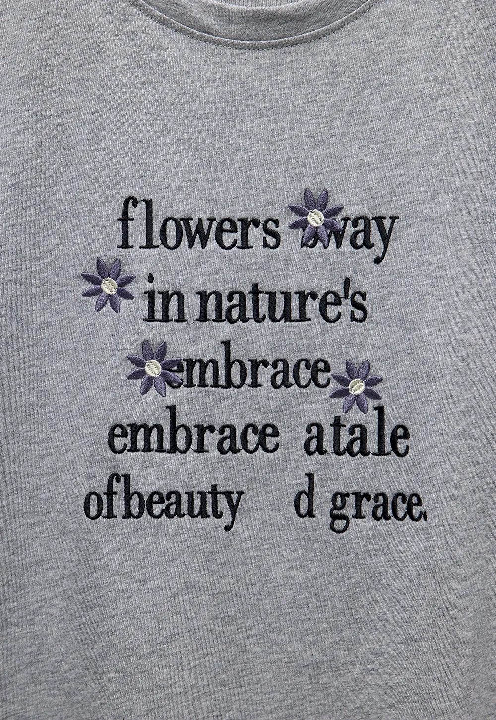 Women’s Graphic T-Shirt with Floral Letter Print