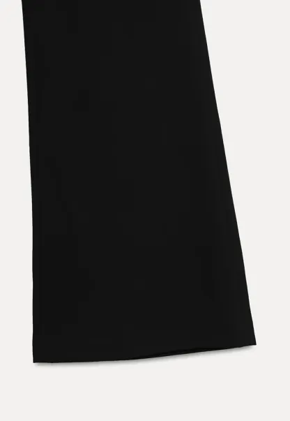 Polka-Dot Foldover Waist Flared Pants