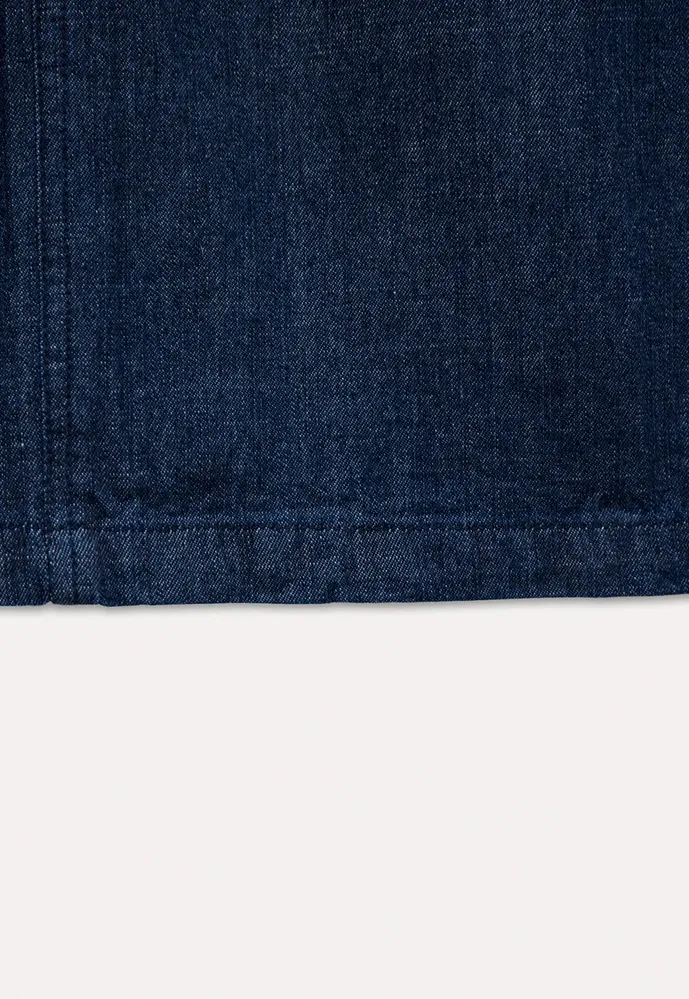 Button-Front Cargo Pocket Denim Dress