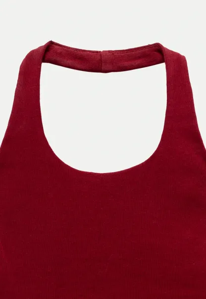 Women's Ribbed Halter Tank Top