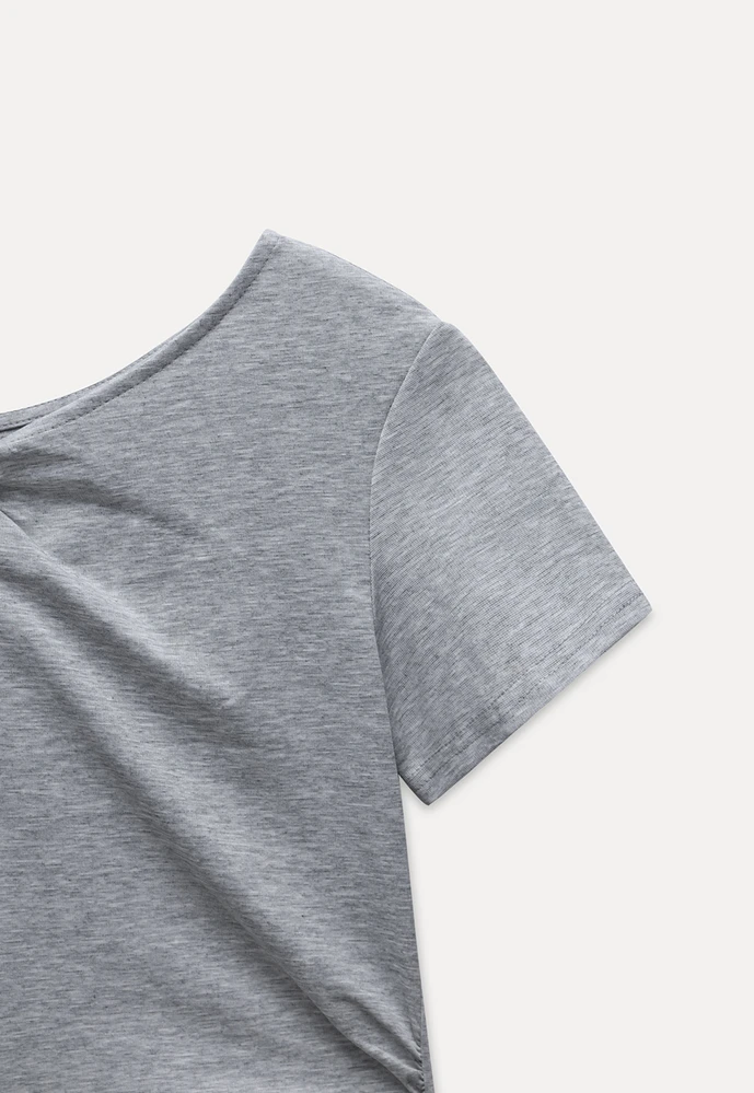 Women's Knotted Side Top with Beads