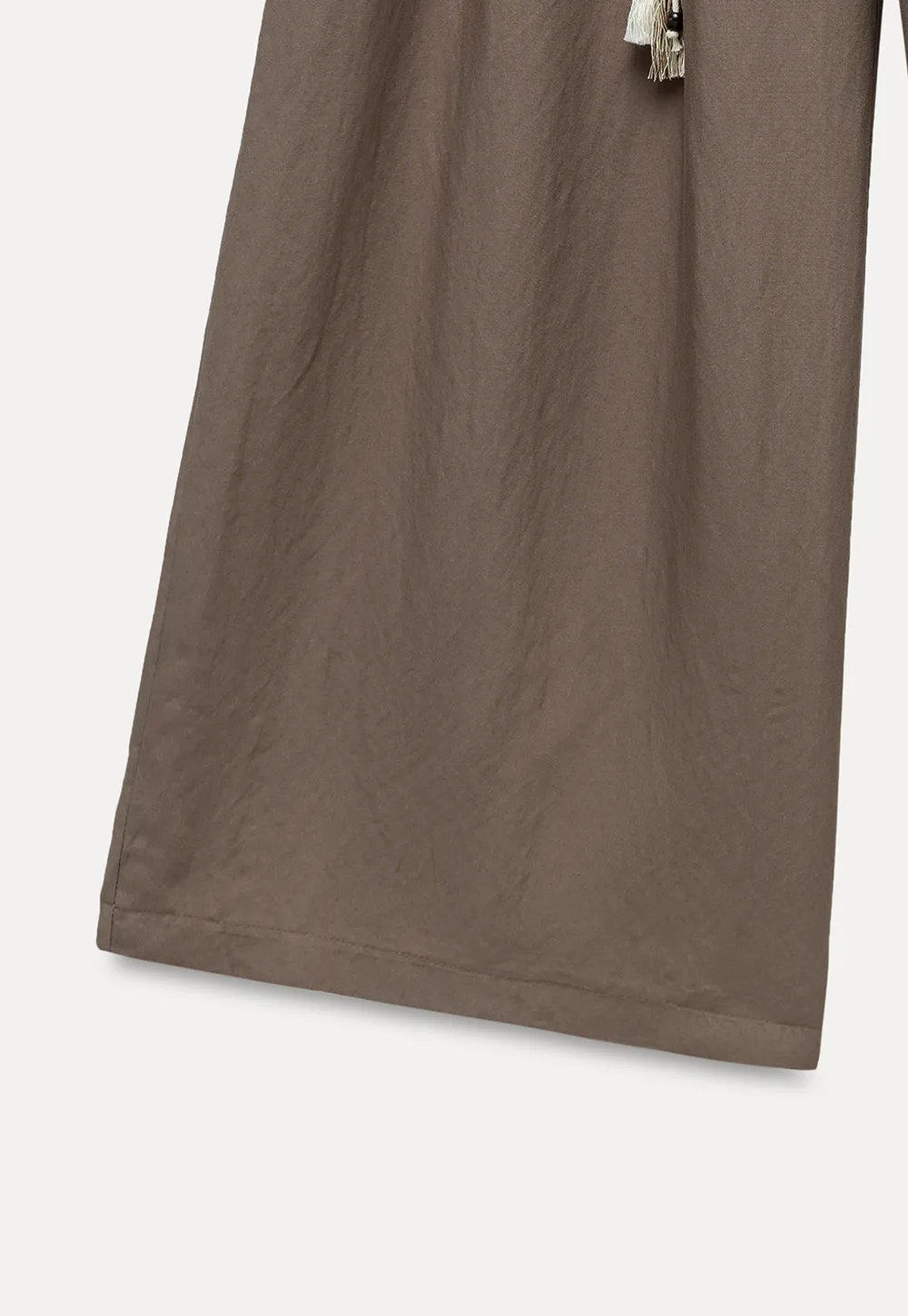 Wide Leg Pants with Braided Rope Belt