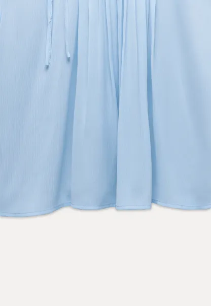 Women’s Cold-Shoulder Pleated Blouse