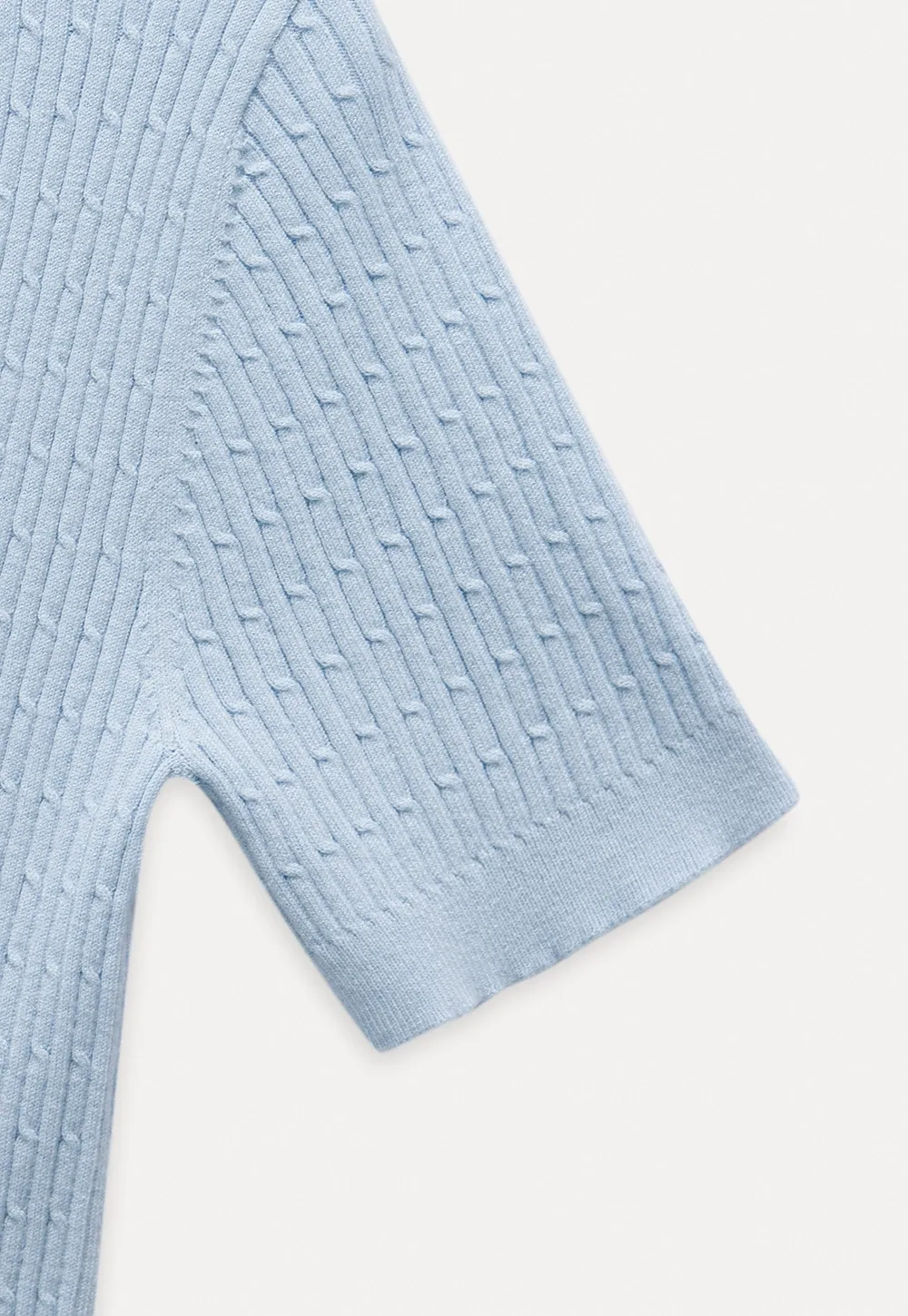 V-Neck Ribbed Knit Top