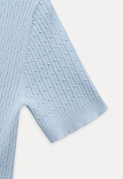 V-Neck Ribbed Knit Top