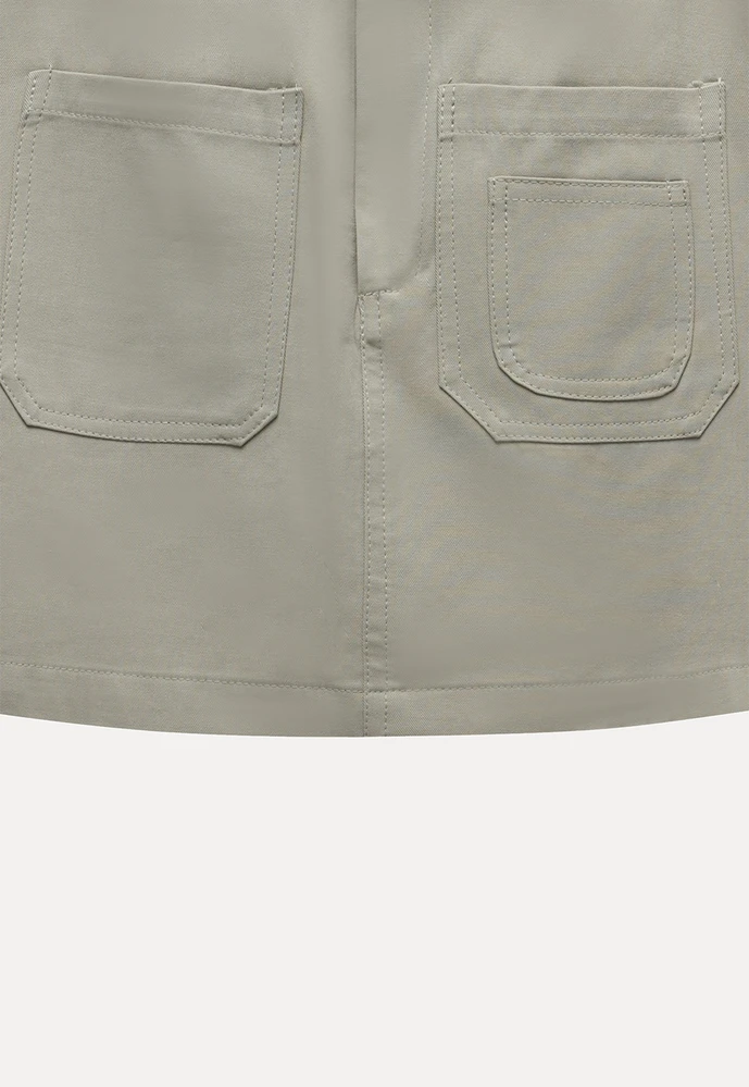 Women High Waist Belted Pocket Mini Skirt