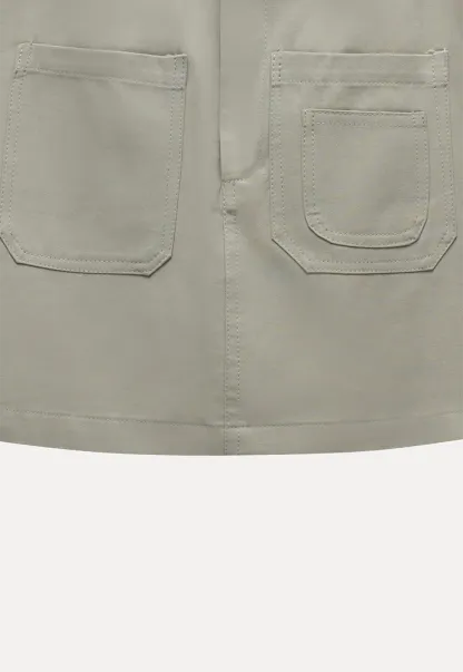 Women High Waist Belted Pocket Mini Skirt