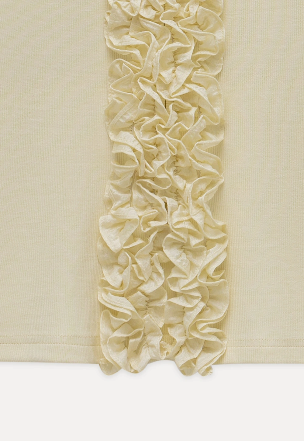 Women's Ruffle Trim V-Neck Long Sleeve Tee