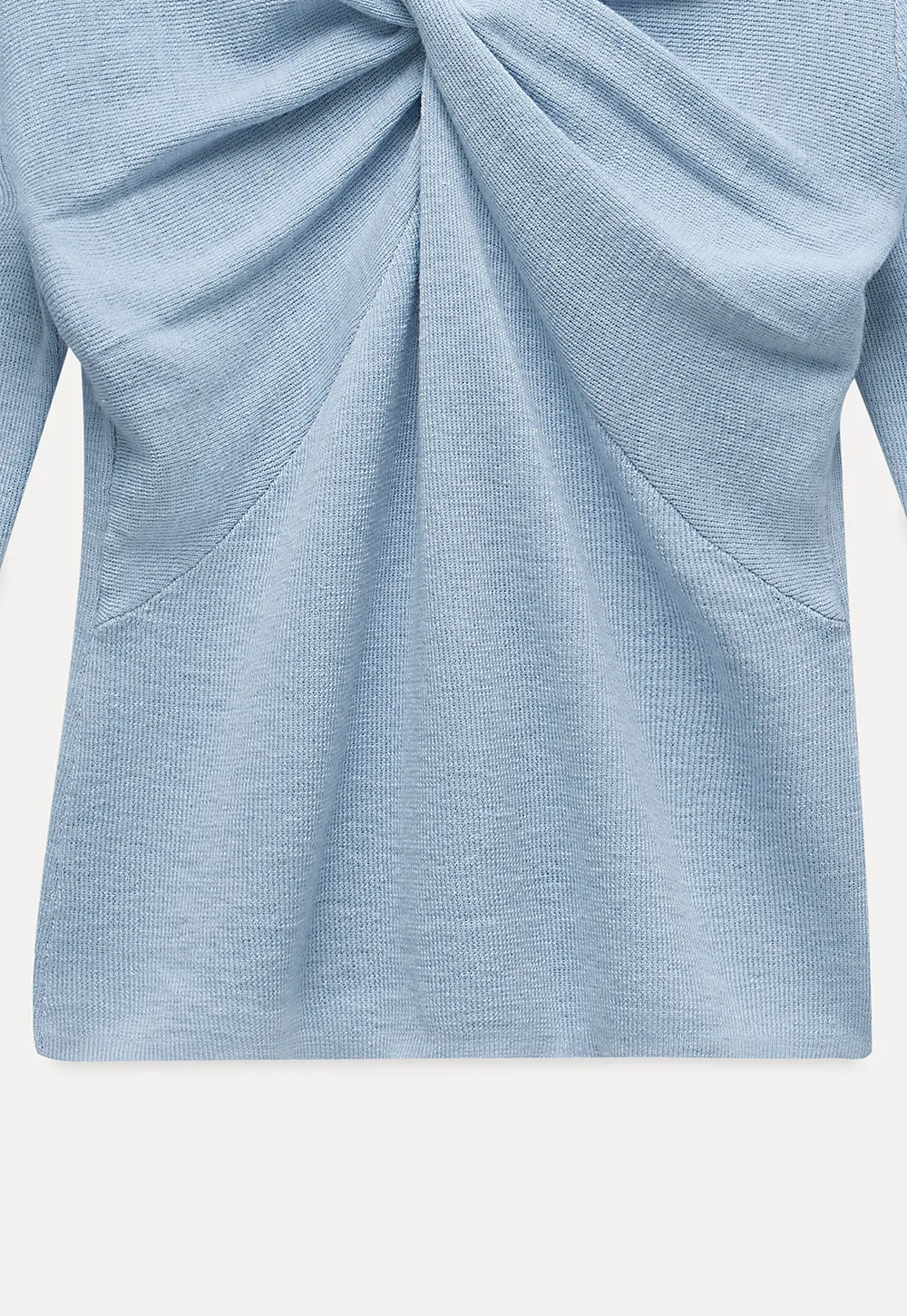 Women V Neck Twist Front Long Sleeve Knit Top