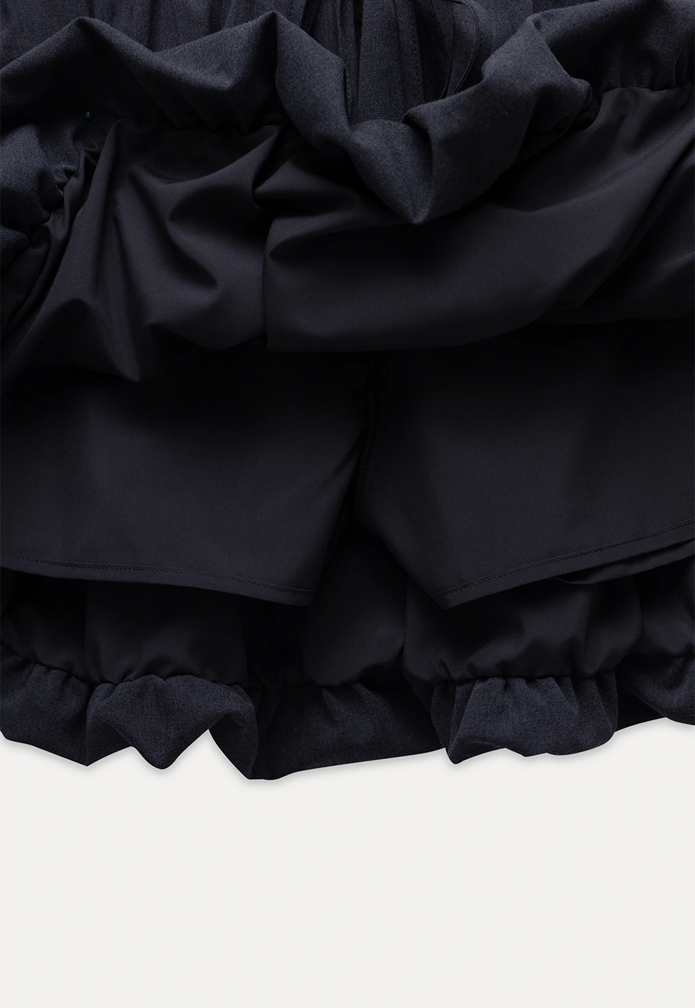 Drawstring Bubble Mini Skirt