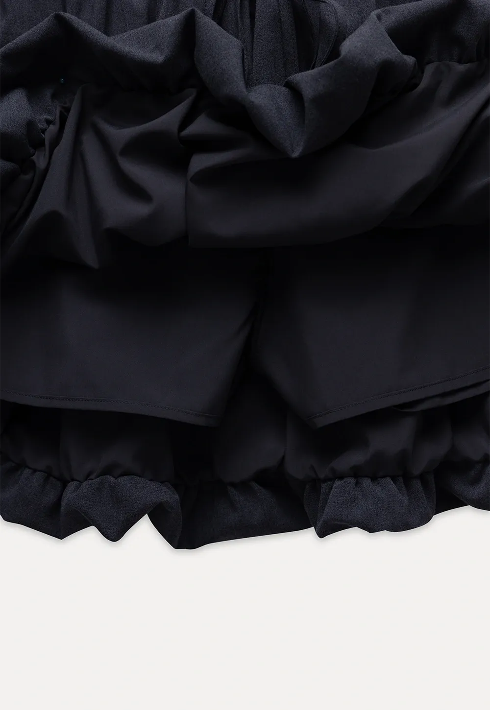 Drawstring Bubble Mini Skirt