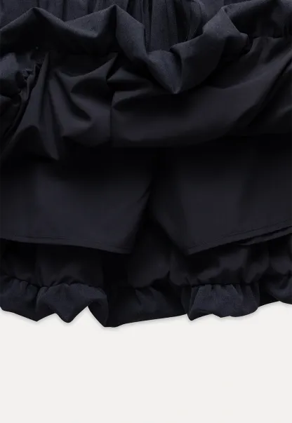 Drawstring Bubble Mini Skirt