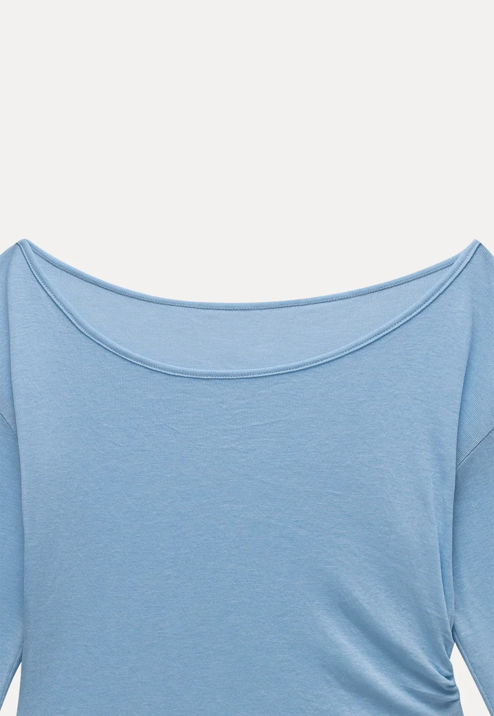 Asymmetrical Long Sleeve & Ruched Cami Set