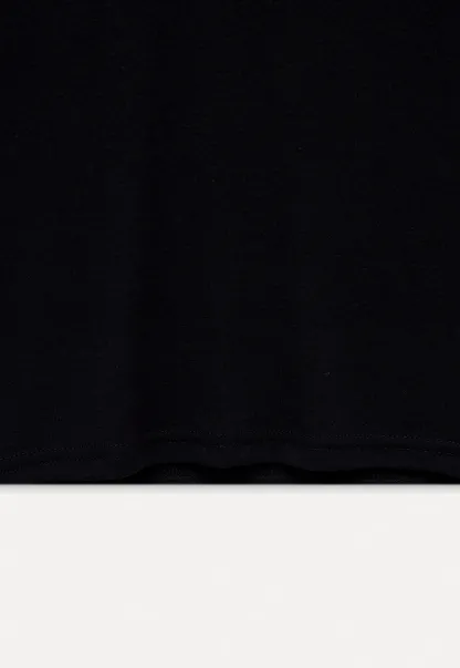 V-Ruffle Trim Fitted Top