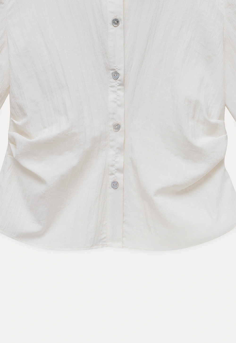 Women's Lightweight Button Down Shirt with 3/4 Sleeves