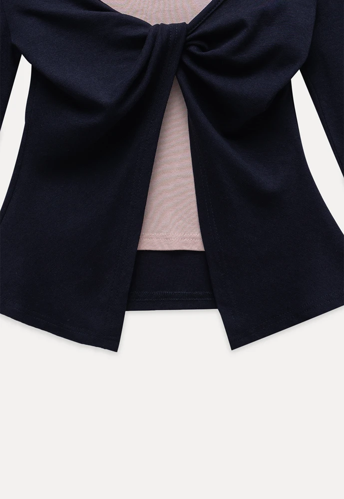 Shell‑Trim Twist Layered Top