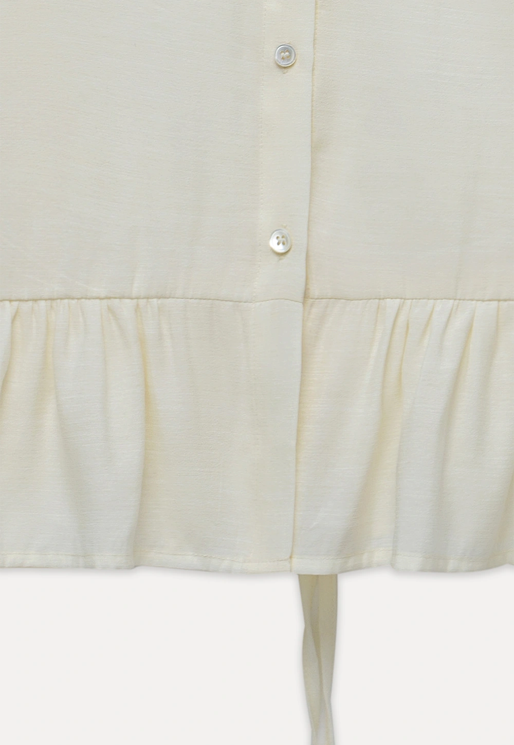 Women's Sheer Ruffle Hem Shirts