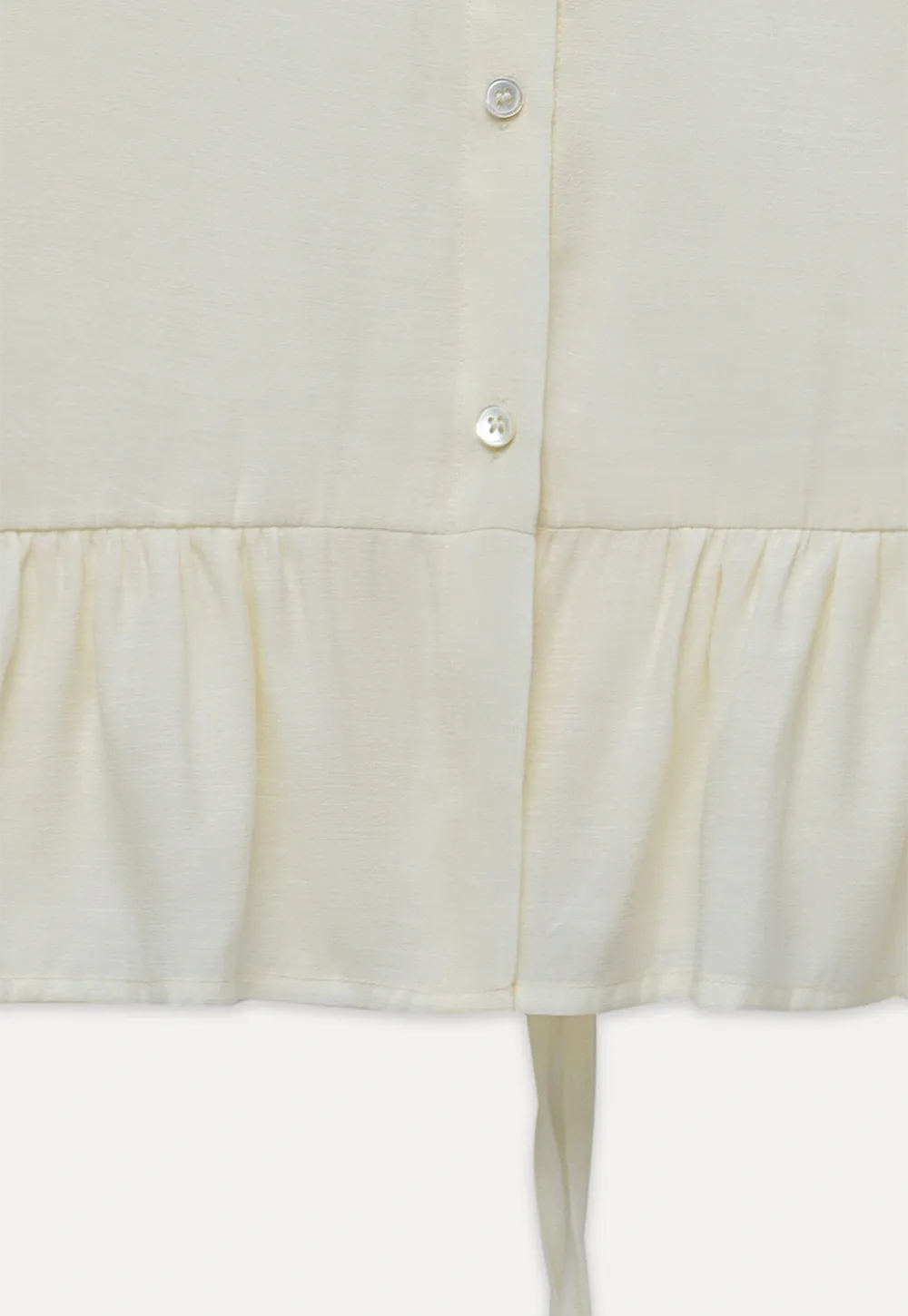 Women's Sheer Ruffle Hem Shirts