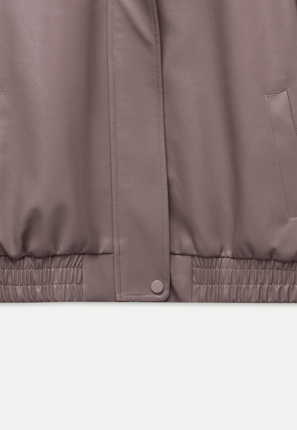 Women's Faux Leather Bomber Jacket