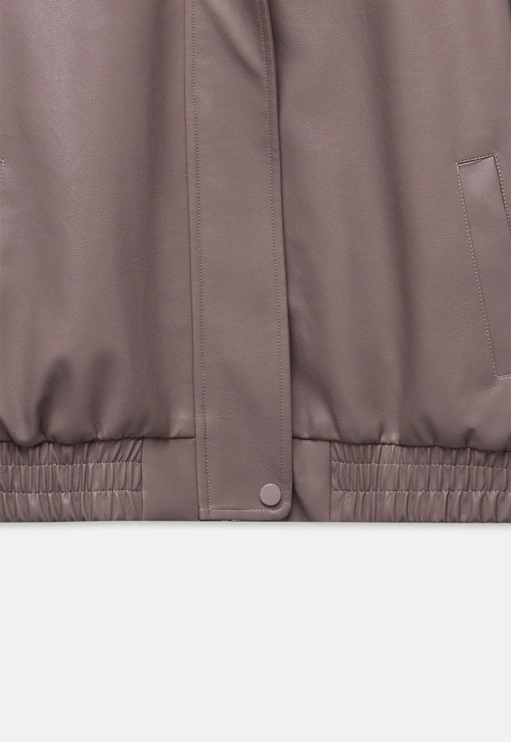 Women's Faux Leather Bomber Jacket
