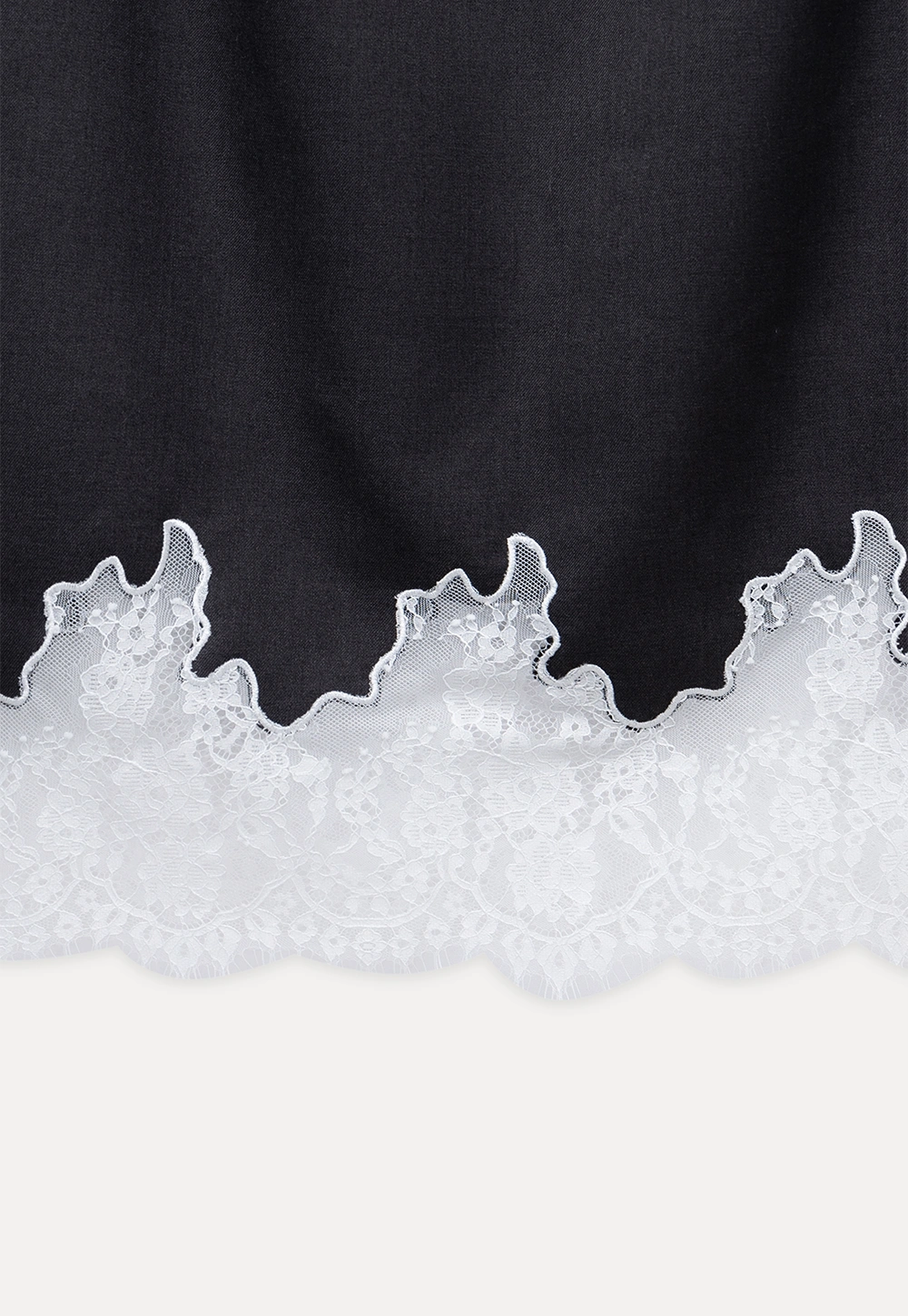 Scalloped Lace-Trim Mini Skirt