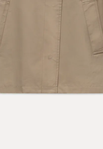 Women's Stand Collar Short Trench Coat