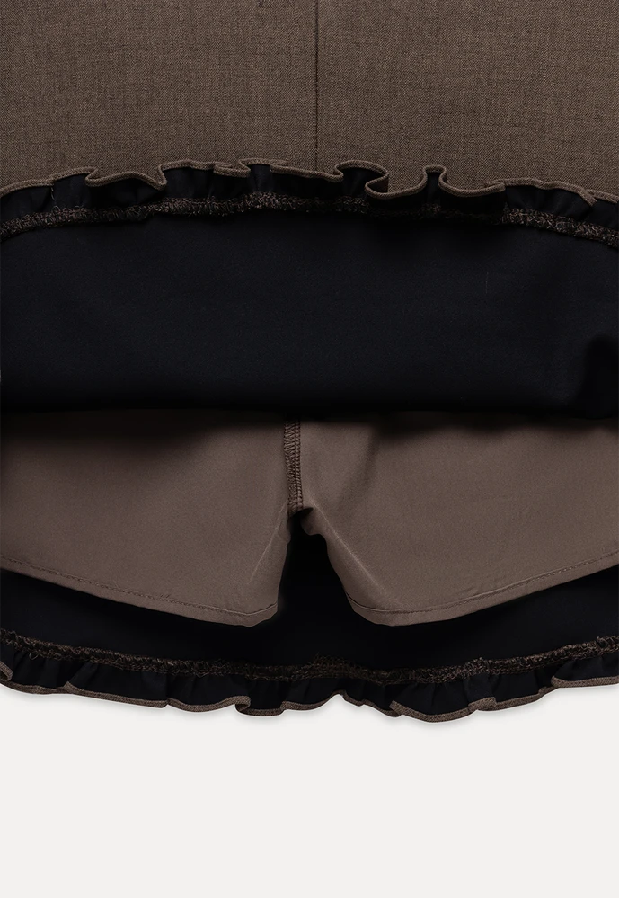 Tiered Ruffle Mini Skirt