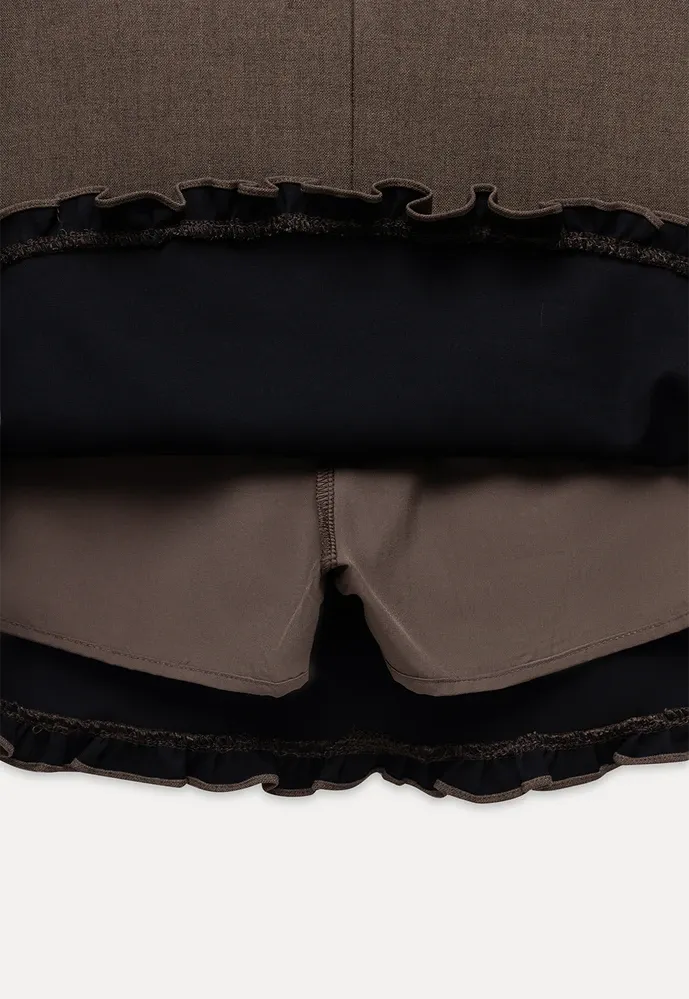 Tiered Ruffle Mini Skirt