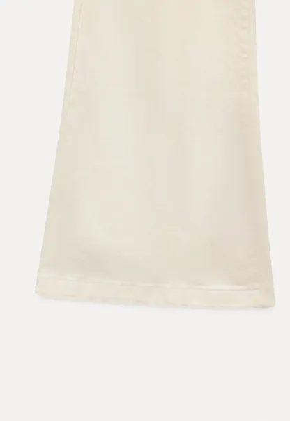 Braided-Belt Flared Jeans with Scarf Tie