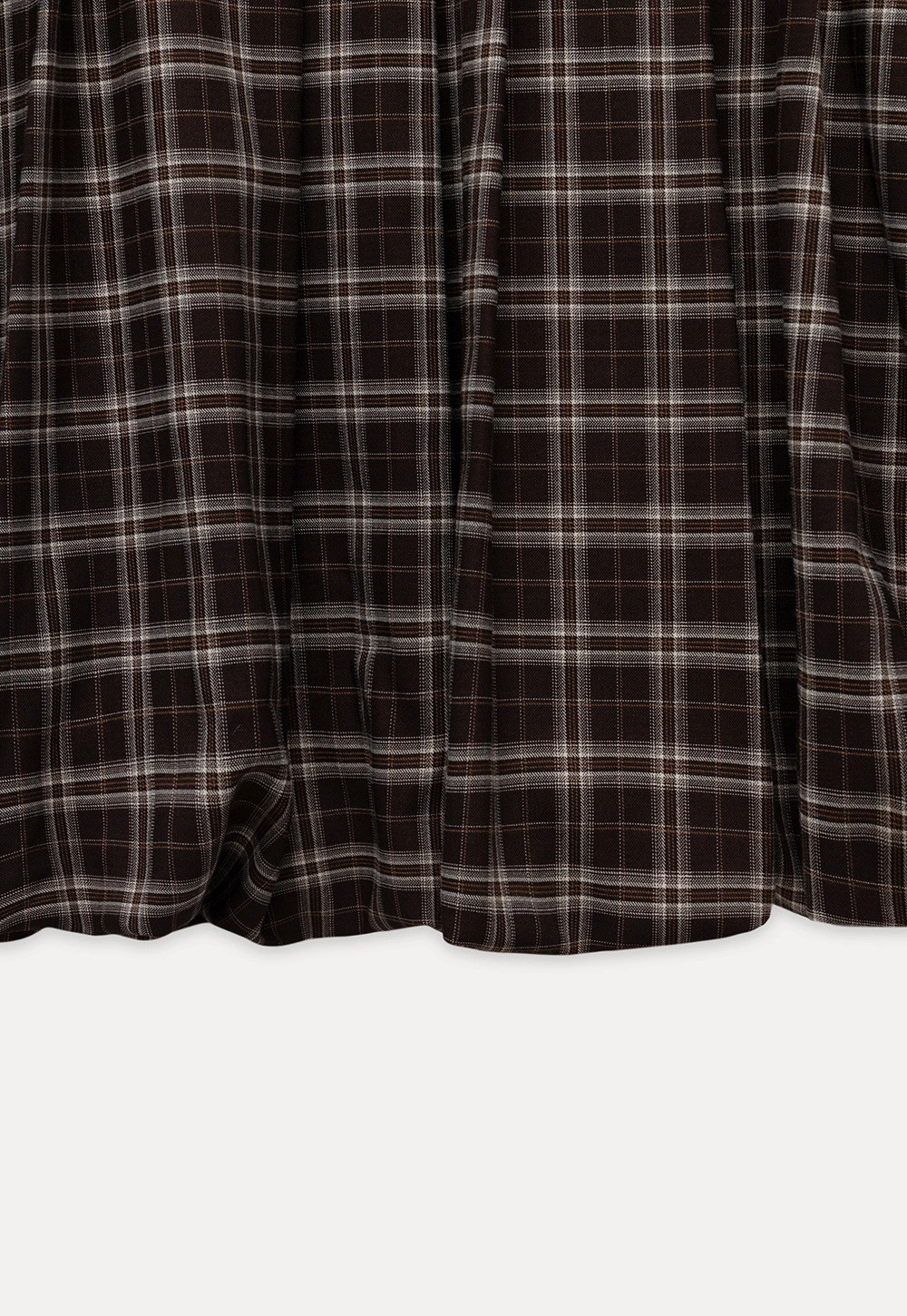 Women's Bubble-Hem Plaid Maxi Skirt