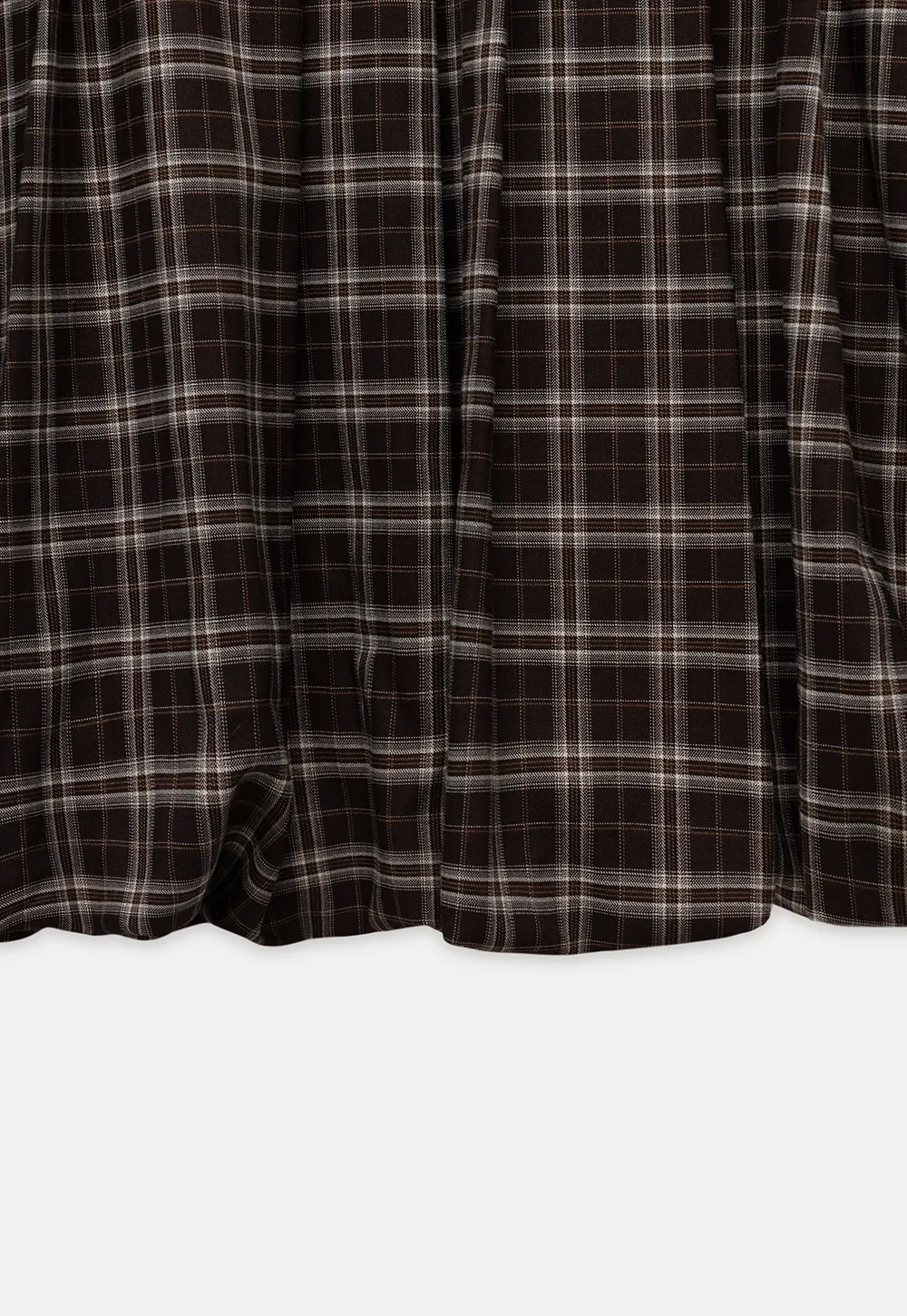 Women's Bubble-Hem Plaid Maxi Skirt