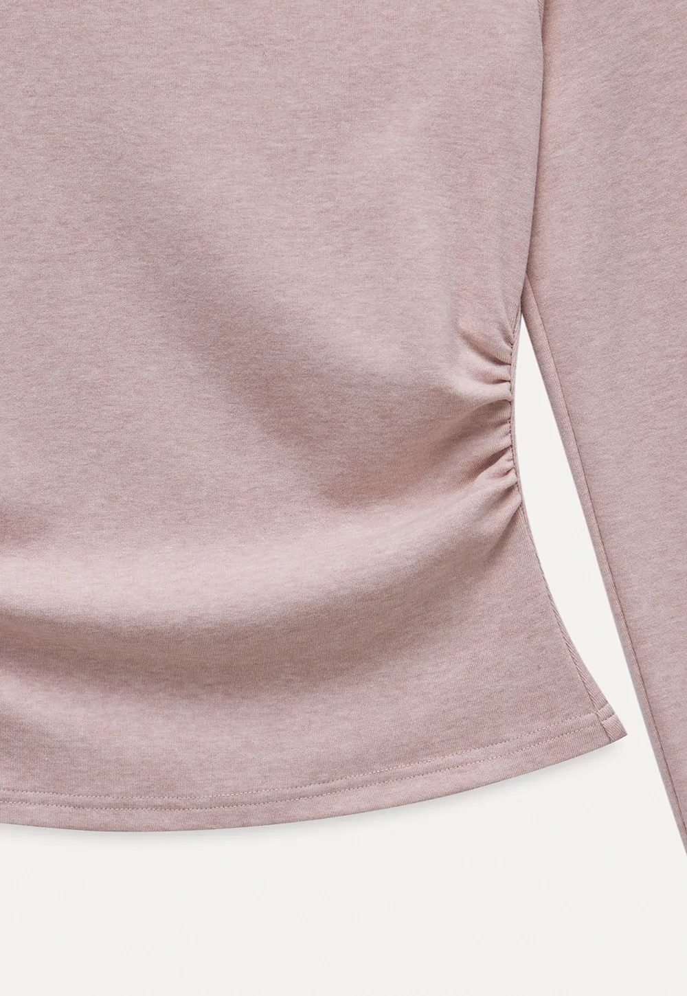 Women's Off-Shoulder Ruched Long-Sleeve Top