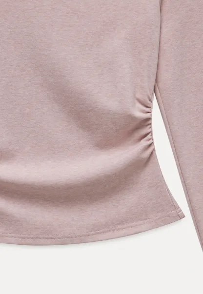 Women's Off-Shoulder Ruched Long-Sleeve Top